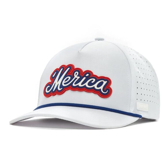 Bogey Bros Other - BOGEY BROS Men's Merica Performance Golf Rope Hat Snapback In White